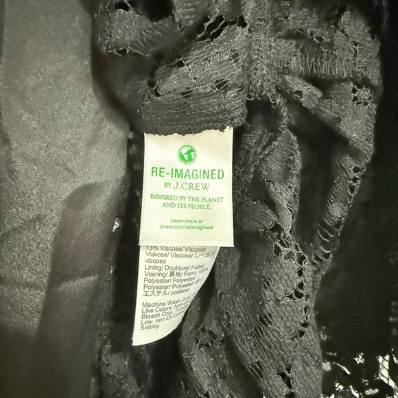 J. Crew Charcoal Lace Long Sleeve Dress - Picture 4 of 12